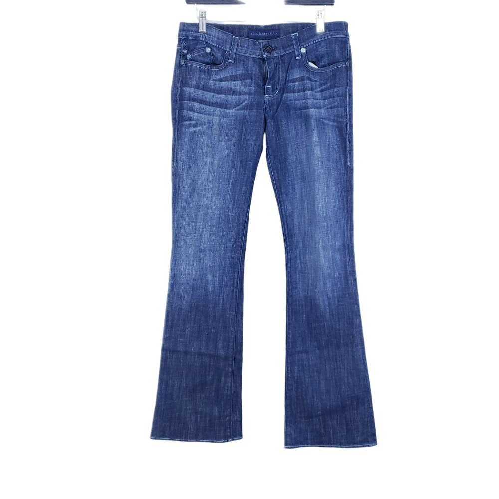 Rock & Republic Flare Leg Jeans Women's Size 29 Dark Wash